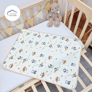 Tấm lót chống thấm XÔ MUSLIN cho bé sơ sinh siêu mềm mại siêu thấm 70x50cm L07