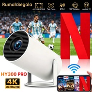【COD】HY300 Projector Pro LCD 4K Projector 8000 Lumens HD 130 Inch Screen Dual WIFI with Bluetooth Po