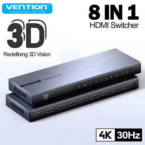 Vention 8 in 1 4K@30Hz HDMI Switcher Splitter HDMI-CompatibleTV Adapter for XBOX PSD DVD Laptop TV H