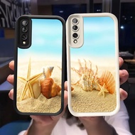 O-48 Beach Shell Casing for Samsung Galaxy A30 A10 A7 A50 A30s A50s 2018 Black and White