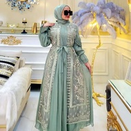 Dress Lebaran Zhavira Dress Ceruty Babdyoll Gamis Terbaru 2024 Kekinian Gamis Simple dan Elegan