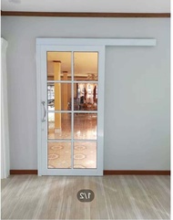 70x200 ประตูบานเลื่อนซ้อนผนัง🎉ตกแต่งลายลูกฟัก