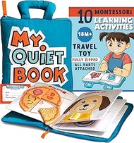 My Quiet Book Montessori Busy Book - Travel Toys for Toddlers, Preschool Learning Activities, Quiet 