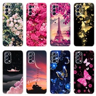 OPPO Reno 5 5G / Reno 5 Pro (5G) CPH2201 CPH2145 Flower Butterlfy Patern Phone Case Soft Silicone TP