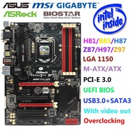 used MSI GIGABYTE ASRock z87 h87 b85 h81 / Intel 1150 Gaming Motherboard Micro ATX  HDMI DDR3  SATA3 USB3.0