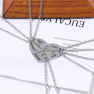 5-piece Fashion Best Friend Forever and Ever  Pendant Zinc Alloy Metal BFF Necklace Friendship Charm