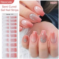 20pcs Pink French Gel Sticker Nail Strips Patch Sliders Adhesive Waterproof Long Lasting Full Cover 