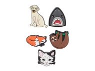 Jibbitz Shoe Charms - Wild Animal Multi Pack, Crocs Charms for Girls and Boys