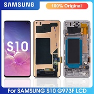 For Samsung Galaxy S10 G973 G973F G9730 G973N LCD Display Touch Screen with Frame