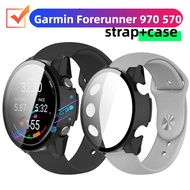 Garmin Forerunner 970 570 strap Silicone strap Sports wristband Garmin Forerunner 970 570 case Scree