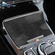 For Mercedes Benz W205 C Class C180 C200 C300 GLC Carbon CupHolder Cover Sticker