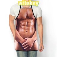 WITAKEY Muscle Men Baking Apron Novelty Kitchen Party Funny BBQ Chef