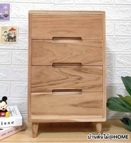 ตู้ไม้สัก teak bedside cabinet ลิ้นชักข้างเตียง 4 ชั้น ตู้โชว์ไม้สักแท้ใช้งานได้ยาวนานหลายสิบปี ตู้ล