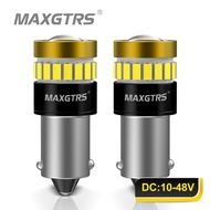 MAXGTRS 2x BA9S BAY9S 9-48V BAX9S LED Canbus Light Car Interior Reading Parking Width Lights White I
