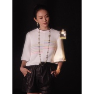 Double Triangle Black White Diamond Earrings Spring Summer New Style Classic Charm C9XE