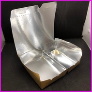 ♣ § MEAL BOX 2 DIVISION | LUNCH BOX 2 DIVISION | BROWN SILVER| 25PCS PER PACK