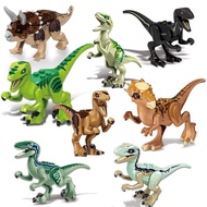 LEGO Jurassic Park Dinosaur Building Blocks Tyrannosaurus Rapids Double Ridge Triceratops Compatible with Lego Assembled