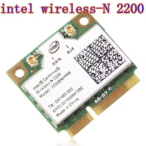 Centrino Wireless-N 2200 2200BNHMW 802.11b/g/n, 300 Mbps 2x2, Single-band Wi-Fi Card mini pcie pci-e