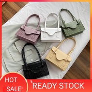 SM1 Women Alligator Texture Armpit Handbag Tangan Bag Shoulder Wanita Lady Perempuan女士鳄鱼纹腋下手提包 Tanga