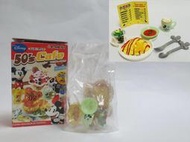 B-14 櫃 ：  1號 蛋包飯擺盤 RE-MENT DISNEY 米老鼠50年代咖啡館 米奇 50 CAFE　天富玩具