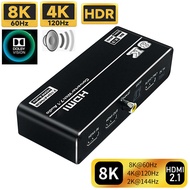 HDMI 2.1 Audio Extractor Converter 4K 120Hz HDMI 2.1 Audio Converter 8K HDMI to HDMI Audio+Video+Dig