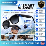 AI Smart Glasses 800W Camera Bluetooth Call AI Translation Built-in Speaker APP Control Smart Glasse