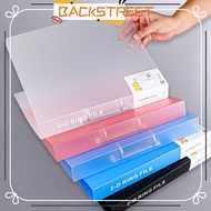 BACKSTREET Transparent Folder, Office Document 2 Holes Binder File Folder, D-shaped Plastic Lever Ar