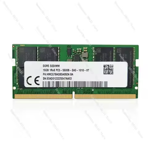 Laptop DDR5 RAM 8GB 16GB 32GB 4800 5600MHz, 5th Gen SODIMM Memory Stick, Original Compatible Upgrade