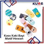 KUKE Kaos Kaki Bayi Motif Hewan / Kaos Kaki Bayi Anti Selip 3D