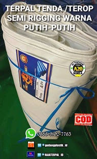 TERPAL TEROP/TENDA SEMI RIGGING PUTIH UK 10×10 Tipe A20 KOREA SUPER TEBAL DAN AWET