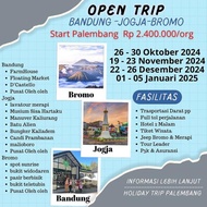 Open Trip Bandung Jogja Bromo start Palembang