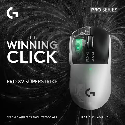 NEW Logitech G PRO X2 SUPERSTRIKE LIGHTSPEED Wireless Gaming Mouse GPW5 - Ergonomic Lightweight Rech