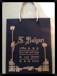 全新正品 BVLGARI 絕版燙金紙袋【Bvlgari Bvlgari 125週年紀念 1884-2009】值得收藏
