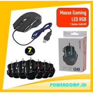 YXLM Wired Gaming Mouse RGB 7 - Wired Gaming Mouse 7 Button 2400 DPI LED Optical USB Gamer Computer 