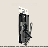 DAIMANG | ที่ชาร์จแบบแม่เหล็กพร้อมเคสและสายคล้องสำหรับ iPhone 16promax 15pro 13 12 16e สีดำ