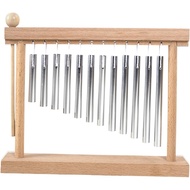 Percussion Instrument Bells, Desktop Wind Chimes, 9.84 x7.48 x 1.57 Inch Lightweight Frame, Soft Mel