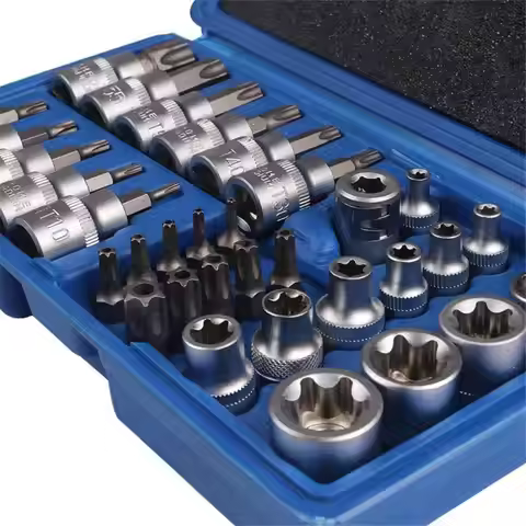 A2BE Multipurpose 34Pieces 3/8" Drive Socket and Bit In Convenient Storage Case