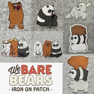 We Bare Bears Iron On Patch DIY Applique Badge Motifs