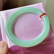 冰種玉鐲 天然翡翠玉鐲 A玉 手鐲 • 冰種果綠翡翠圓鐲