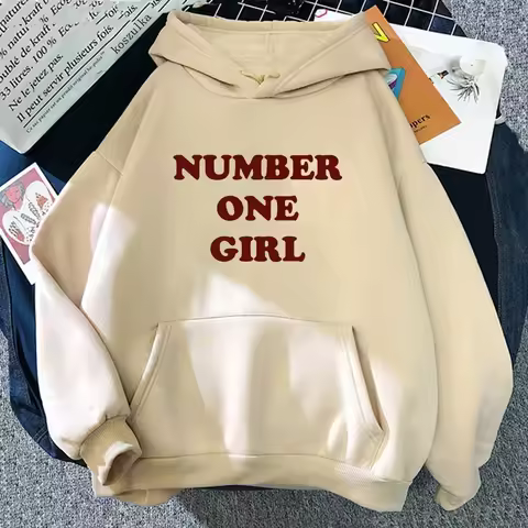 Rosé Number One Girl Hoodie Retro Women Hoodies Kawaii Clothes Harajuku Aesthetic Autumn Winter Pull