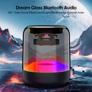 3Tech mall Colorful LED Light Bluetooth 5.0 Speaker Portable Bedside Table Lamp Wireless Small Sound Box Outdoor Subwoofer Speaker Night Light