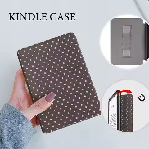 Hand strap style with magnet on the back , kindle case paperwhite 2025 2024basic 11 12
