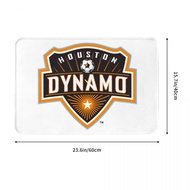 New Houston Dynamo Logo Bathroom Flannel Floor Mat Toilet Toilet Anti-slip Foot Mat Coffee Table Doo