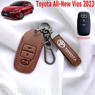 MOOGU Toyota All-New Vios 2023-2024 KEYLESS Remote Car Key Protection Leather Key Cover Casing