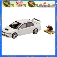 HJ64 1/64 Mitsubishi Lancer Evolution 9 GSR with Engine Display Model, White Solid, Completed Produc