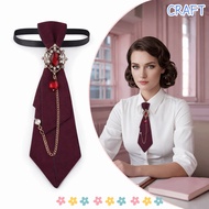 CRAFTML Bow Tie, Adjustable Metal Chain Chain Necktie,  Rhinestone Vintage Womens Tie Casual