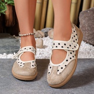 Polka Dot Velcro Training Mary Jane Casual Shoes
