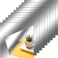 20-Pack Modern Self-Adhesive Mirror Tiles, 12x12 Inch Square Non-Glass Mirror Sheets For Wall Decor,