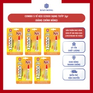 Combo of 5 multi-purpose GLUE X2000 3gr/24 blisters, super glue for all materials, X2000 blister glu