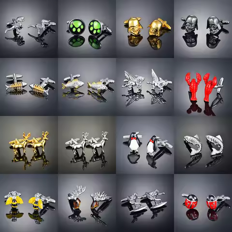 Light Luxury Cufflink Men's Shirt Cuff Nail French Animal Button Custom Formal Dress Wedding Bridegr